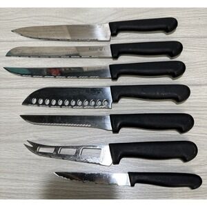 Philippe Richard Stainless Steel Kitchen Knives (Set of 7) Plastic Handle